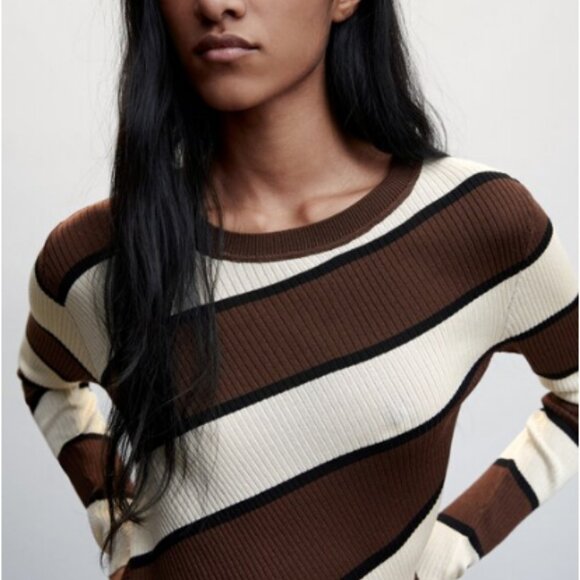 MANGO Striped Rib Sweater - Picture 4 of 8